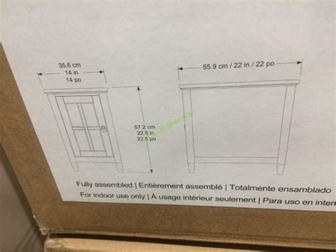 Costco 1119069 Pike Main Chairside Table Size Costcochaser