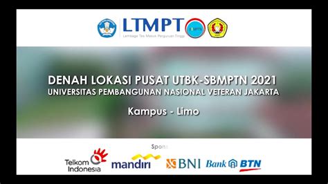 Denah Lokasi Pusat UTBK UPN Veteran Jakarta SBMPTN 2021 Kampus Limo