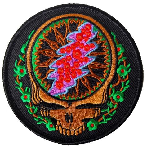 Grateful Dead Skull Logo Embroidered Patch Grateful Dead Skull