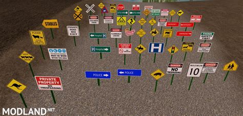 Signs Pack For Map Placeable Mod Farming Simulator