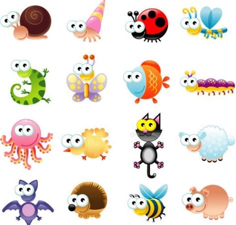 Free Set Of Vector Cute Cartoon Animals Titanui