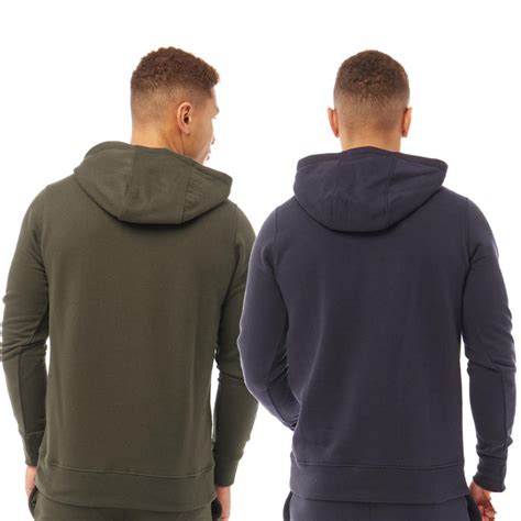 Buy Brave Soul Mens Two Pack Hop Hoodie Navykhaki