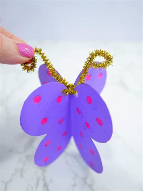 How To Make A 3d Paper Butterfly Craft Free Printable Template