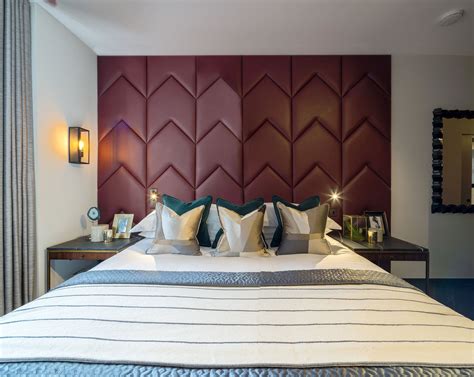 This Striking Padded Panelled Headboard In Designers Guild Matara