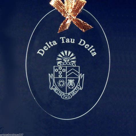 Delta Tau Delta ΔΤΔ Crest Beveled Crystal Ornamentsun Catcher