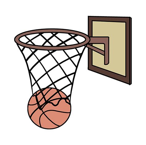 Step by step instructions for drawing​ a basketball hoop. How to Draw a Basketball Hoop - Really Easy Drawing ...