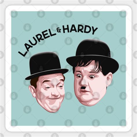 Laurel And Hardy Color Laurel And Hardy Sticker Teepublic Uk
