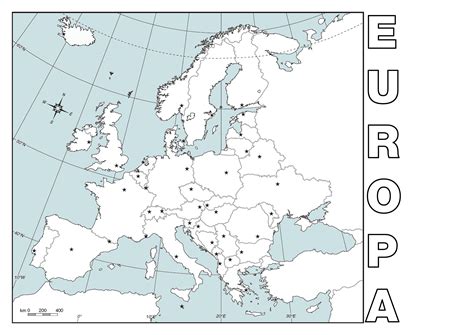 Mapa Político Mudo De Europa Para Imprimir En Din A4 Geografía