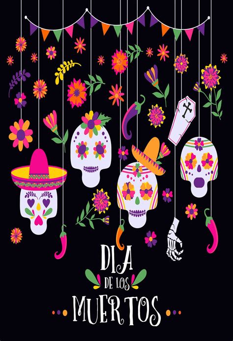 Mexican Day Of The Dead Backdrops Sugar Skull Photography Background