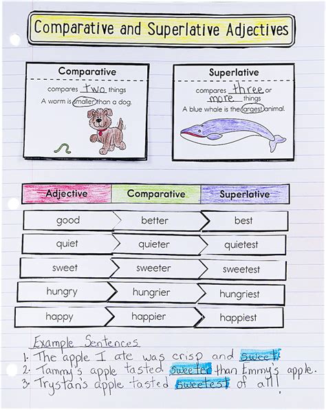 Interactive Notebook Template For Activity Comparing Comparative And