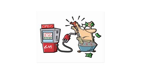 High Gas Prices Cartoon Characters Postcard Zazzle
