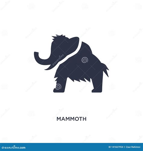 Mammoth Icon On White Background Simple Element Illustration From