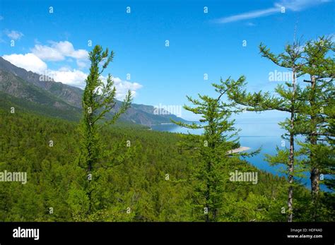 Mountains On Lake Baikal Stock Photo Alamy