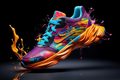 Colorful Modern Sports Shoes Ai Generated Premium Ai Generated Image