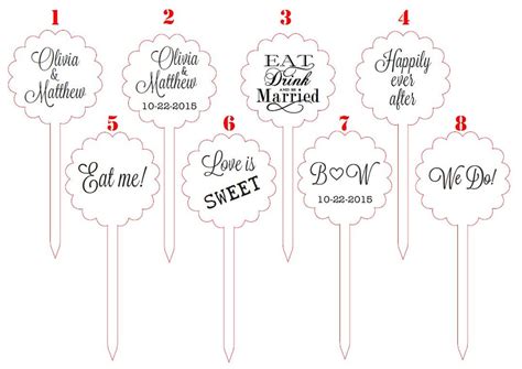 Wedding Cupcake Toppers Rustic Cupcake Toppers Wooden Etsy