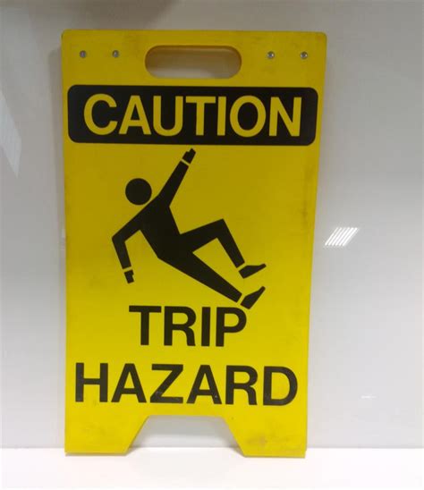 Brady Caution Trip Hazard Floor Stand 20x12 Pzb Ebay