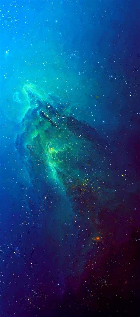 Ios 11 Iphone X Stars Space Blue Aqua Abstract Apple Wallpaper