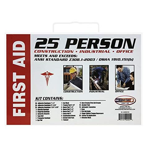 Rapid Care First Aid Rc 25man M 25 Person 166 Piece Ansiosha Compliant