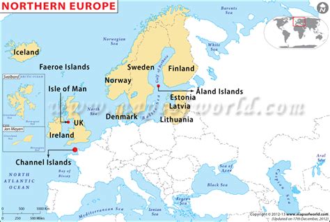 Northern Europe Map Northern European Countries