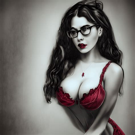 busty woman in red corset with long dark hair · creative fabrica
