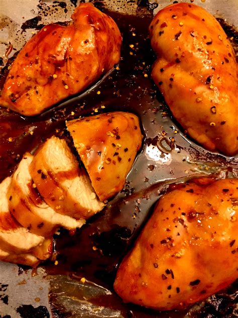 Drizzle with the oil and rub seasoning all over to evenly coat. Sweet and Spicy Baked Chicken Breasts Recipe - Melanie Cooks