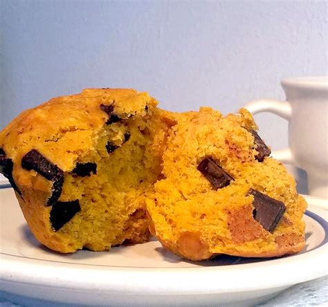 Pumpkin Dark Chocolate Chunk Muffins