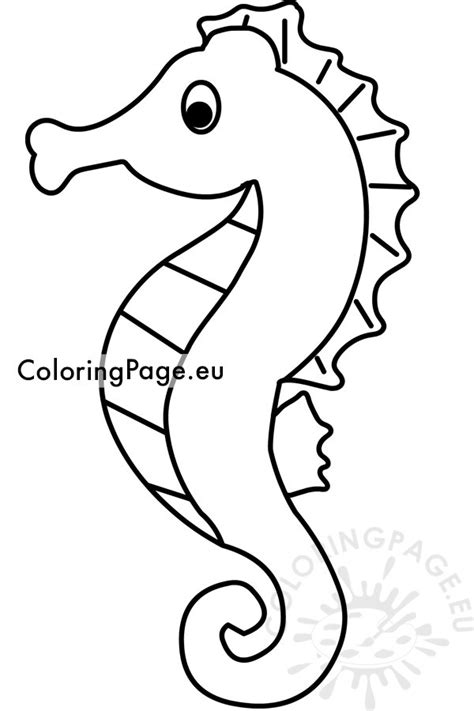 Its name comes from its head with a snout that looks like a horse. Seahorse ocean coloring page - Coloring Page