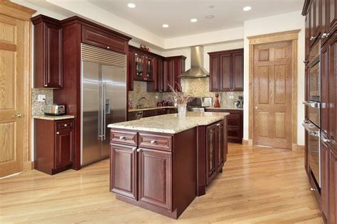 Kitchens With Extensive Dark Wood Throughout Cherry Wood Kitchens