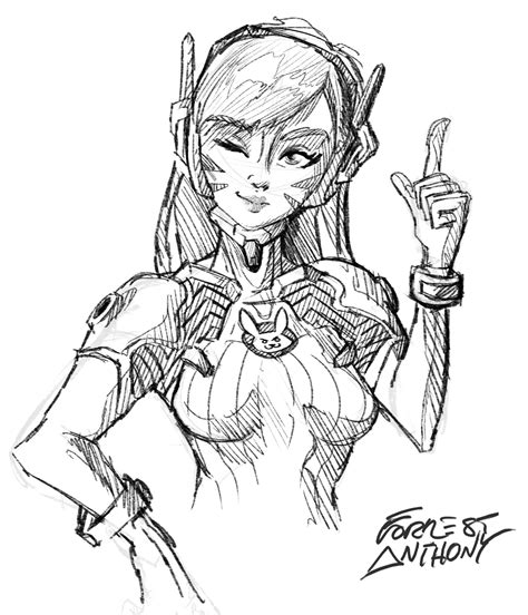 Overwatch Dva Drawing At Getdrawings Free Download