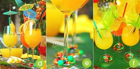 a fun tropical drinks station for your engagement party creative and fun wedding ideas made