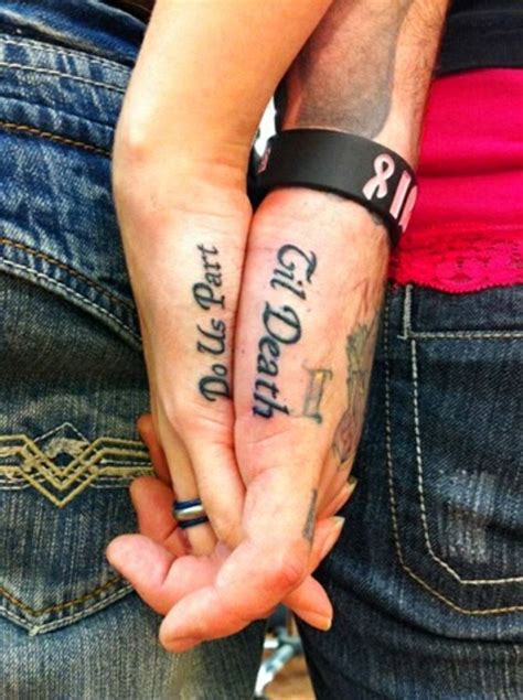There was a time when couples exchanged rings, lockets, and various personal effects as a show of love and togetherness. 40+ Creative Matching Married Couple Tattoo Ideas #ad ...