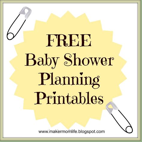 Maybe you would like to learn more about one of these? Maker Mom Life: FREE Baby Shower Planning Printables