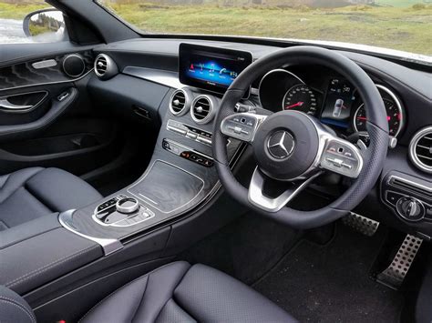 The Interior Of The Mercedes Benz C Class Saloon Changing Lanes