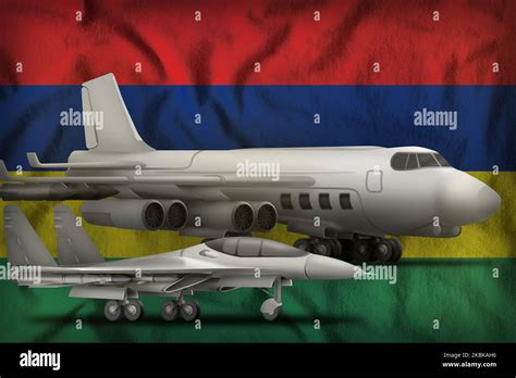Air Forces On The Mauritius Flag Background Mauritius Air Forces