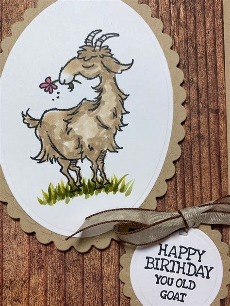 Happy Birthday You Old Goat Card Funny Birthday Card Etsy