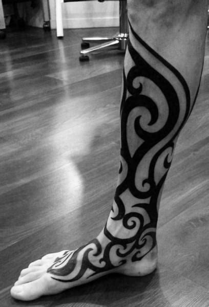 Cool tattoos tattoo designs foot tattoo styles foot tattoos irezumi tattoos leg tattoos tattoos tattoos for guys beauty and the beast tattoo. 40 Tribal Foot Tattoos For Men - Manly Design Ideas