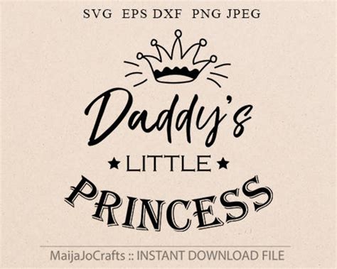 Daddys Little Princess Svg For Cricut Dad Svg Daddy Svg Etsy India