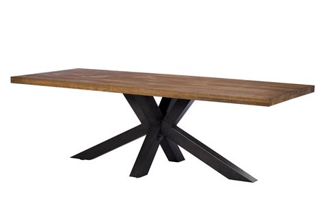 Tout d'abord, les fonctions qui passeront avec la crème et les chaussettes sortant de la boîte du produit commencent par la crème. Table salle à manger bois métal pied croisé 240 cm OKA | Tables à manger | Pier Import