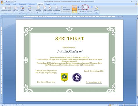 Mengerjakan pembuatan sertifikat dan piagam di ms word 2007 sangatlah mudah dan cepat. Kumpulan Contoh Sertifikat Yang Bisa Diedit Kreatif Deh Untuk Menciptakan Sertifikat dengan ...