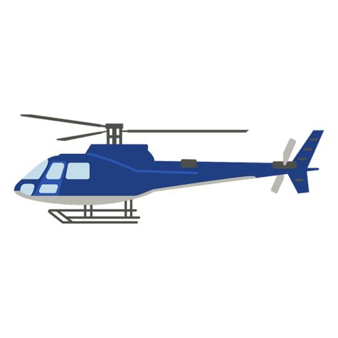 Blue Helicopter Flat Png And Svg Design For T Shirts