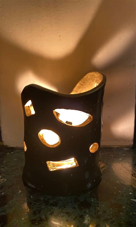 Air Dry Clay Candle Holder Etsy