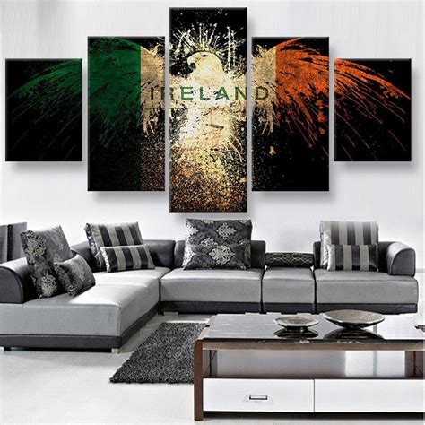 Wall Art 5 Panels Canvas Prints Ireland Eagle Canvas Painting Home