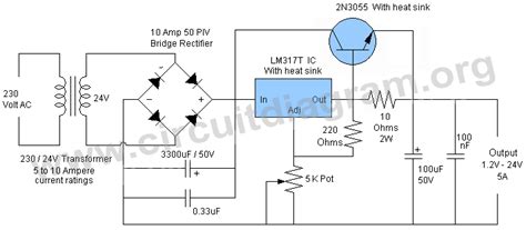 Power supply circuits power supply circuit analysis power supply circuit 5v 12v. Free Wiring Diagram: 24v 10 Amp Variable Circuit