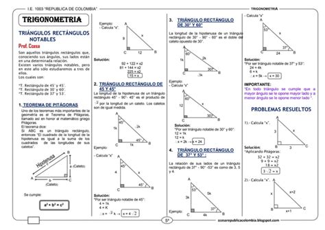 Teorema De Pitágoras Y Triángulos Notables Ccesa007 Ppt