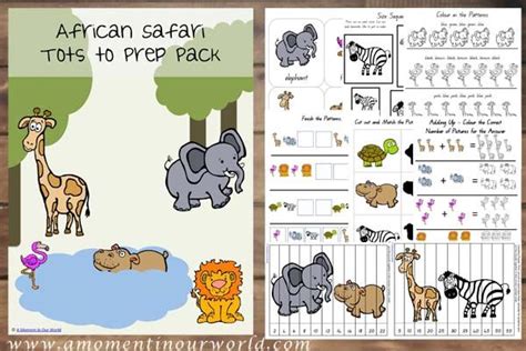 African Safari Pack Tots To Prep Printable Pack African
