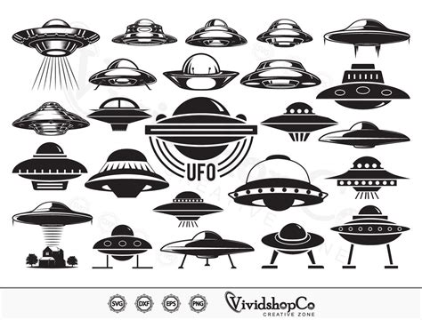 UFO SVG Space Ship Svg Alien Svg Space Svg Clipart Cut Files For