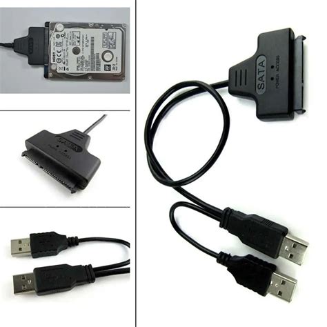 Sata 715 22 Pin To Usb 20 Adapter Cable For 25 Hdd Laptop Hard Disk