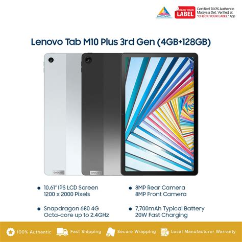 Lenovo Tab M10 Plus 3rd Gen Price In Malaysia And Specs Kts
