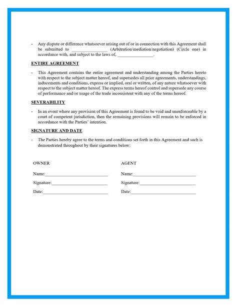Free Property Management Agreement Form And Template