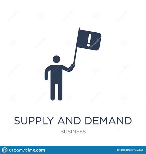 Supply And Demand Icon Trendy Flat Vector Supply And Demand Icon On